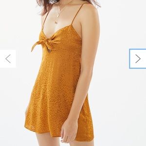 UO Ronina Tie Front Mini Dress NWT XS